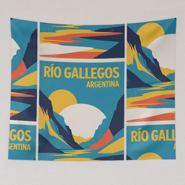 Item preview, Rio Gallegos Argentina Vintage Travel Tourism designed and sold by TravelersGems.