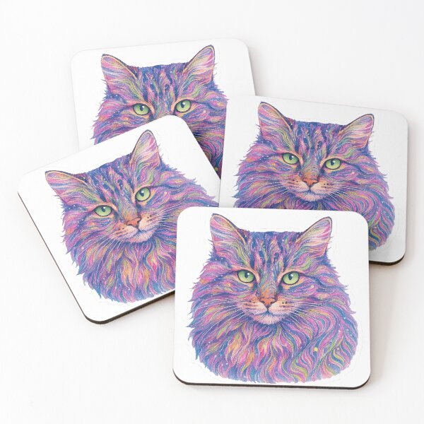 Item preview, Marbling iMarbled Cat – Vibrant Watercolor Sticker designed and sold by Pacika.