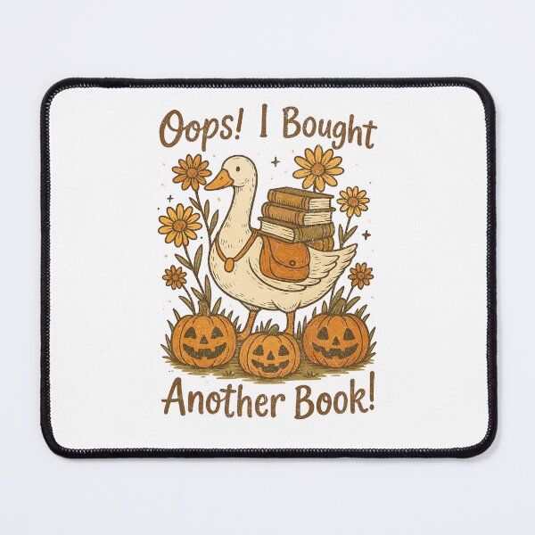 Item preview, Oops! I Bought Another Book – Funny Goose Halloween Bookworm designed and sold by BornBorn.