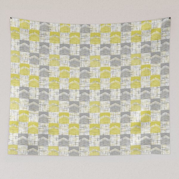Item preview, Textured Grey and Yellow Barkcloth Pattern Seamless Repeat designed and sold by Sharon Schwalbe.