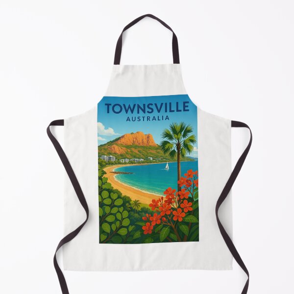 Item preview, Townsville Beach with Castle Hill and Coral Sea Coast designed and sold by Places On Earth.