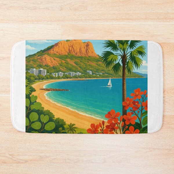 Item preview, Townsville Beach with Castle Hill and Coral Sea Coast designed and sold by Places On Earth.