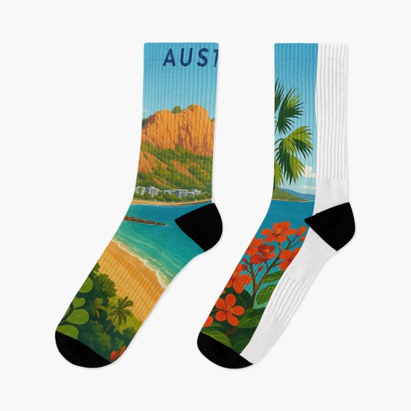 Item preview, Townsville Beach with Castle Hill and Coral Sea Coast designed and sold by Places On Earth.