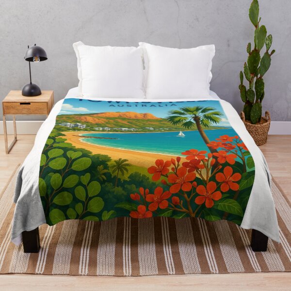Item preview, Townsville Beach with Castle Hill and Coral Sea Coast designed and sold by Places On Earth.