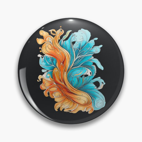 Item preview, Biomorphic Mandalas Turquoise Amber Harmony designed and sold by Zakrytos ★★★★★.