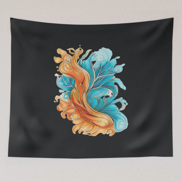 Item preview, Biomorphic Mandalas Turquoise Amber Harmony designed and sold by Zakrytos ★★★★★.