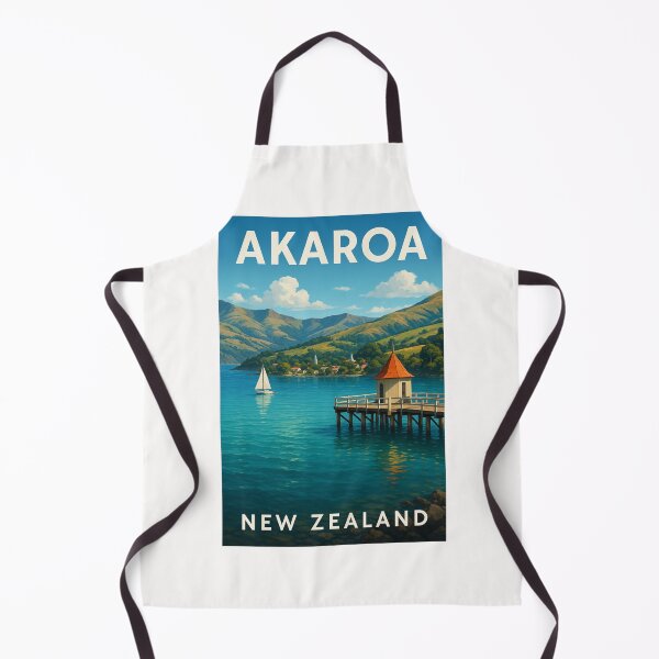 Item preview, Akaroa Wharf and Hills of Banks Peninsula, New Zealand designed and sold by Places On Earth.