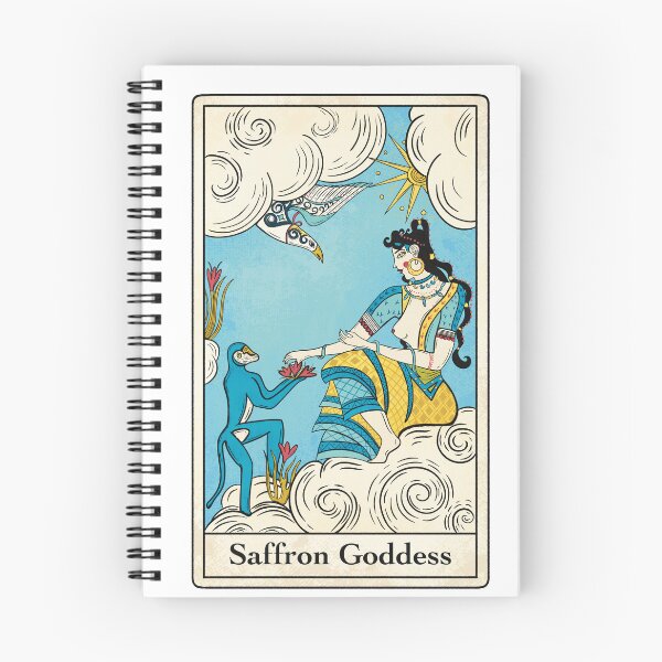 Item preview, Minoan Saffron Goddess - Akrotiri Fresco Inspired Art designed and sold by Ancient-Tales.