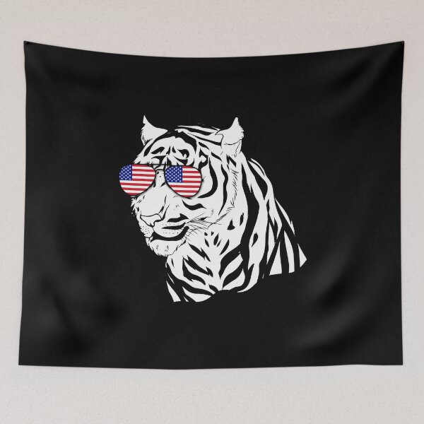 Item preview, Tiger With American Flag Sunglasses USA Flag Tiger designed and sold by DSWShirts.