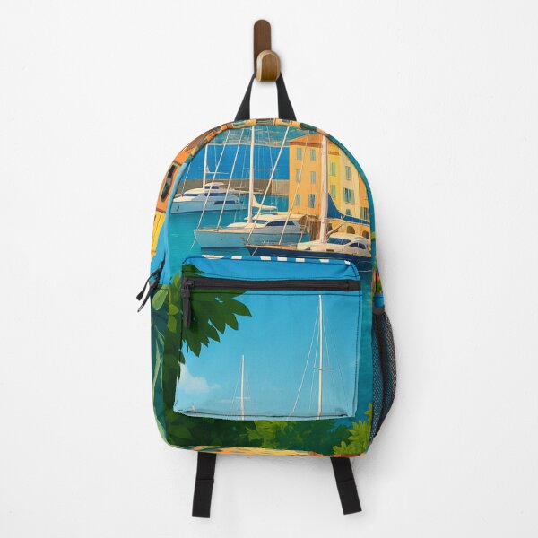 Item preview, Saint-Tropez Harbor with Bell Tower and Yachts, French Riviera designed and sold by Places On Earth.