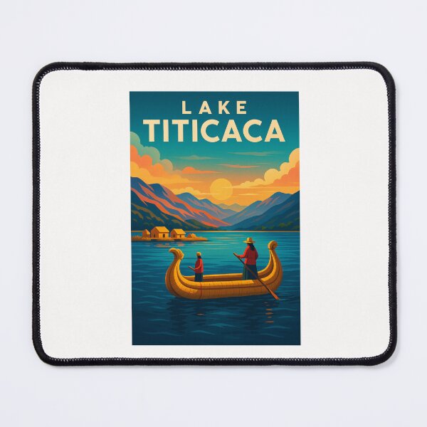 Item preview, Sunset Over Lake Titicaca with Traditional Reed Boat designed and sold by Places On Earth.