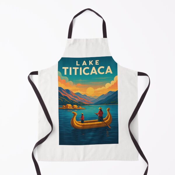 Item preview, Sunset Over Lake Titicaca with Traditional Reed Boat designed and sold by Places On Earth.