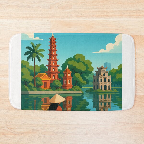 Item preview, Trấn Quốc Pagoda and Turtle Tower Reflections in Hanoi designed and sold by Places On Earth.