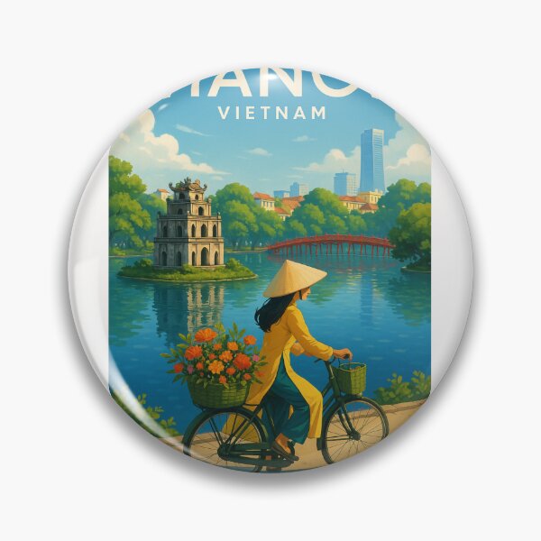 Artikelvorschau, Hoàn-Kiếm-See und Thê-Húc-Brücke in Hanoi, Vietnam entworfen und verkauft von Places On Earth.