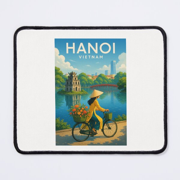 Item preview, Hoàn Kiếm Lake and Thê Húc Bridge in Hanoi, Vietnam designed and sold by Places On Earth.