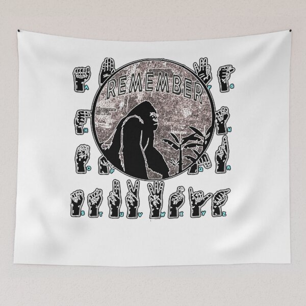 Item preview, Sign Language Speaking Gorilla Memorial Shirt designed and sold by merchhost.