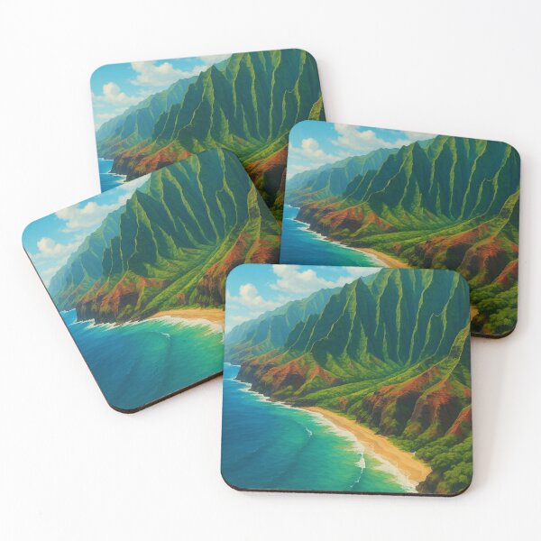 Item preview, Nā Pali Coastline and Cliffs on Kauai, Hawaii designed and sold by Places On Earth.