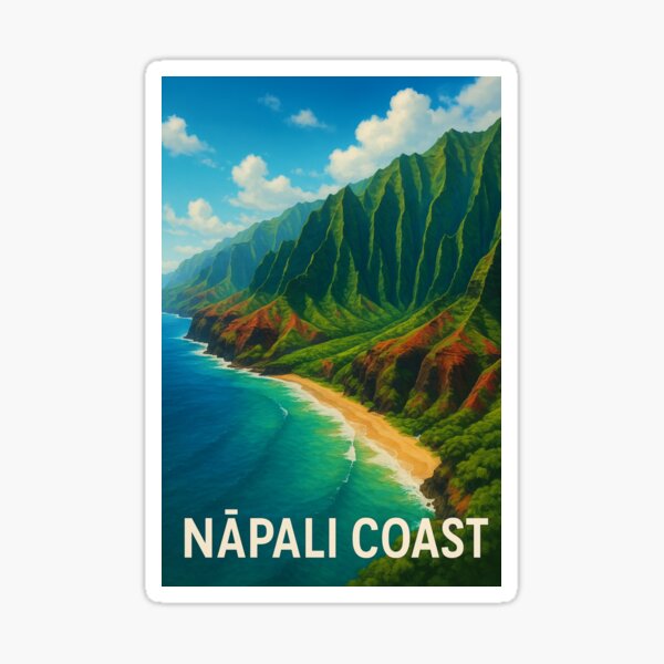 Item preview, Nā Pali Coastline and Cliffs on Kauai, Hawaii designed and sold by Places On Earth.