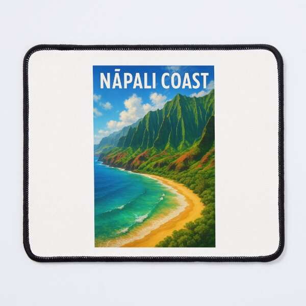 Item preview, Coastal View of Nā Pali Cliffs and Golden Beach, Kauai designed and sold by Places On Earth.