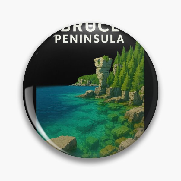 Item preview, Bruce Peninsula Coastline with Flowerpot Island Rock Formations designed and sold by Places On Earth.