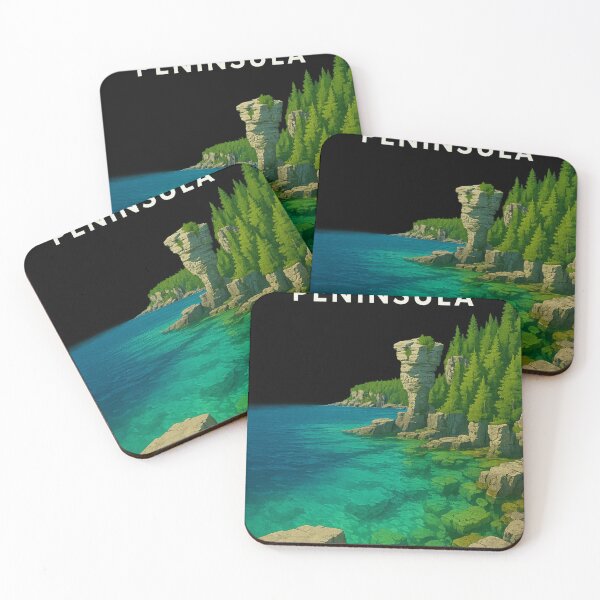 Item preview, Bruce Peninsula Coastline with Flowerpot Island Rock Formations designed and sold by Places On Earth.