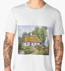 Oil paintings rural landscape. Fine art. Men's Premium T-Shirt
