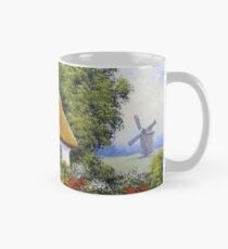 Oil paintings rural landscape. Fine art. Mug
