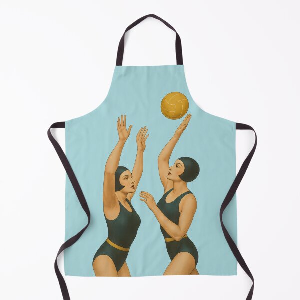 Item preview, Vintage Water Polo Duo Illustration | Retro Swimmer Sports Poster designed and sold by Shoot-The-Moon.