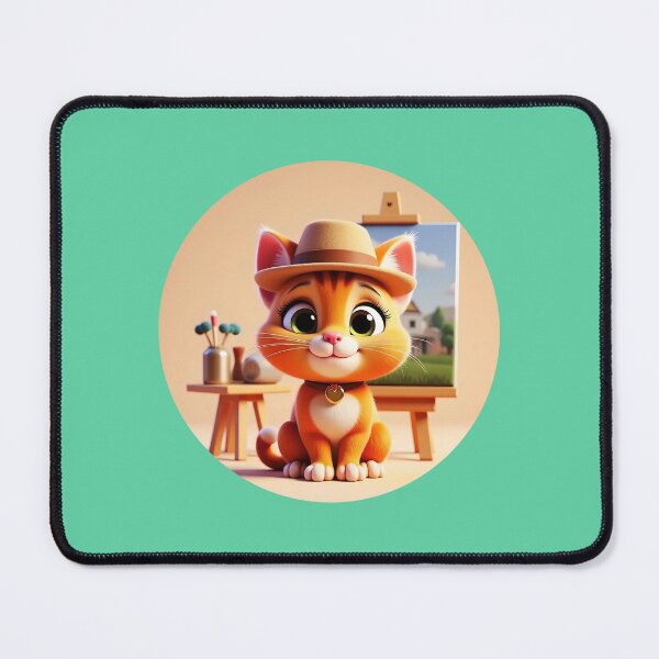 Item preview, Cute Ginger Cat Artist Sticker – Meowmood Cats designed and sold by Liv Solara.