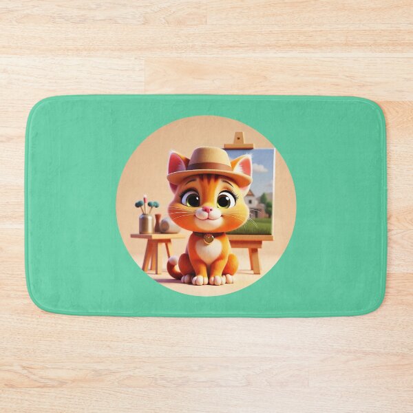 Item preview, Cute Ginger Cat Artist Sticker – Meowmood Cats designed and sold by Liv Solara.