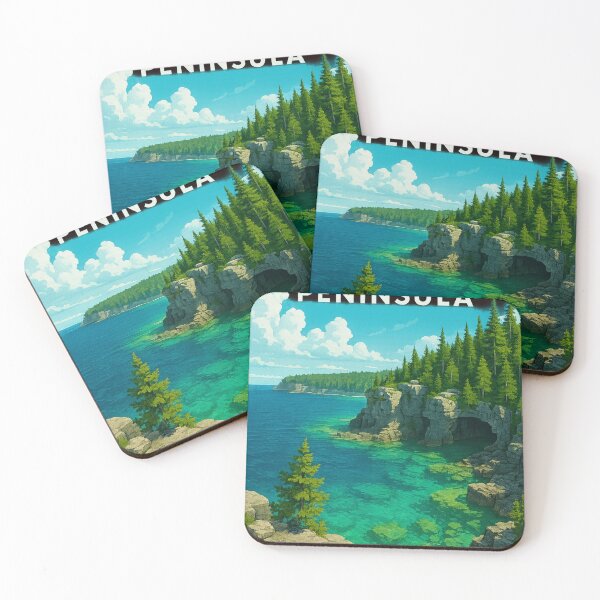 Item preview, The Grotto and Cliffs of Bruce Peninsula National Park designed and sold by Places On Earth.