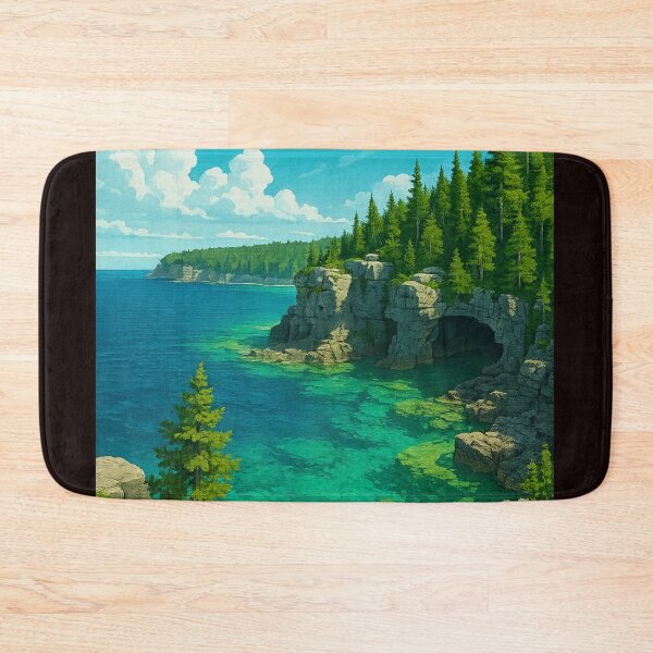 Item preview, The Grotto and Cliffs of Bruce Peninsula National Park designed and sold by Places On Earth.