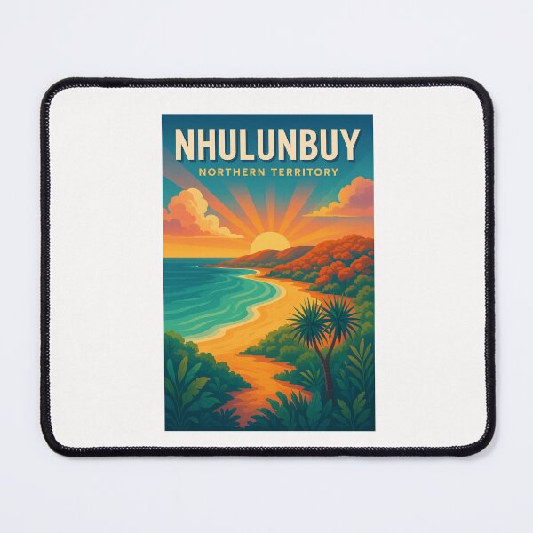 Item preview, Nhulunbuy Coastal View with Sunset and Tropical Foothills Australia designed and sold by Places On Earth.