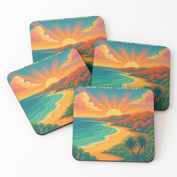 Item preview, Nhulunbuy Coastal View with Sunset and Tropical Foothills Australia designed and sold by Places On Earth.