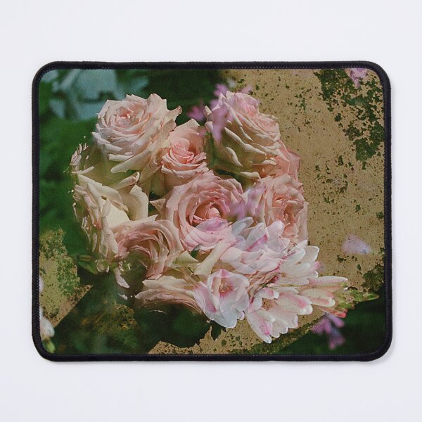 Item preview, Double Exposure: Corn Lilies with a Bunch of Roses on a Textured Background #2 designed and sold by Melissa Holland.