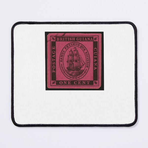 Item preview, British Guiana One Cent Magenta Ship Stamp (1856 Reissue) designed and sold by Places On Earth.
