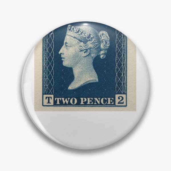 Item preview, Two Pence Blue Stamp with Queen Victoria, Britain designed and sold by Places On Earth.