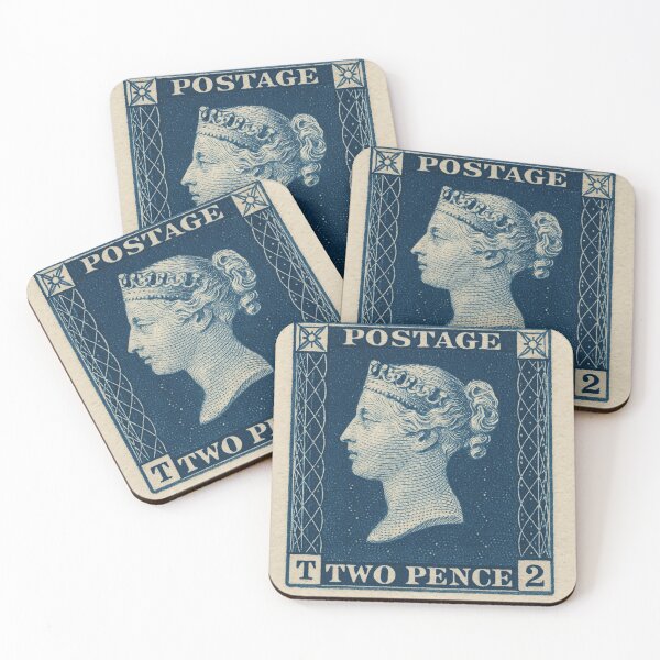 Item preview, Two Pence Blue Stamp with Queen Victoria, Britain designed and sold by Places On Earth.