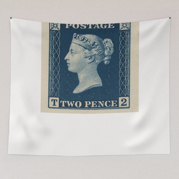 Item preview, Two Pence Blue Stamp with Queen Victoria, Britain designed and sold by Places On Earth.