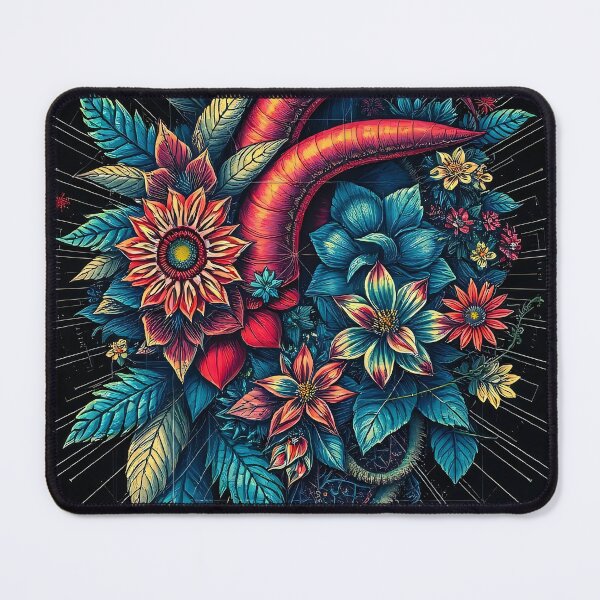 Item preview, Abstract heart with flowers designed and sold by AD-Digital-Art.