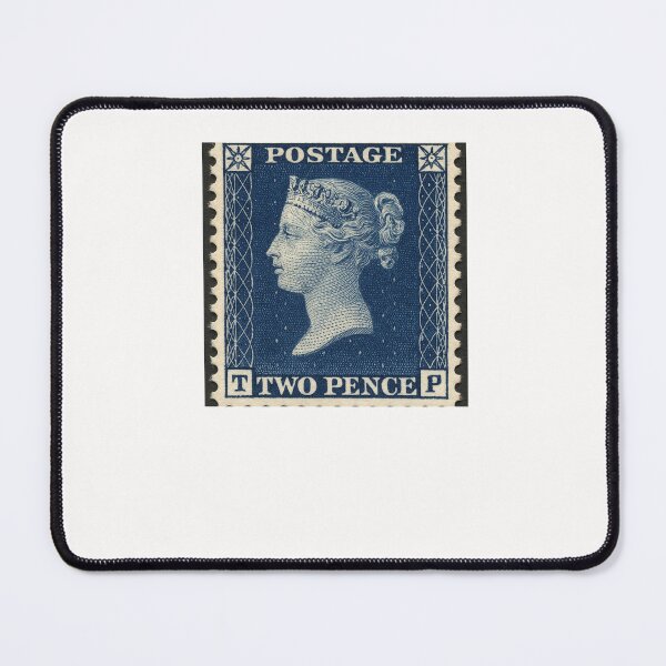 Item preview, British Two Pence Blue Stamp with Victoria Profile and Perforation designed and sold by Places On Earth.