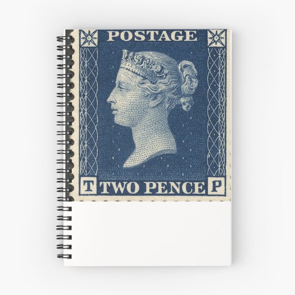 Item preview, British Two Pence Blue Stamp with Victoria Profile and Perforation designed and sold by Places On Earth.