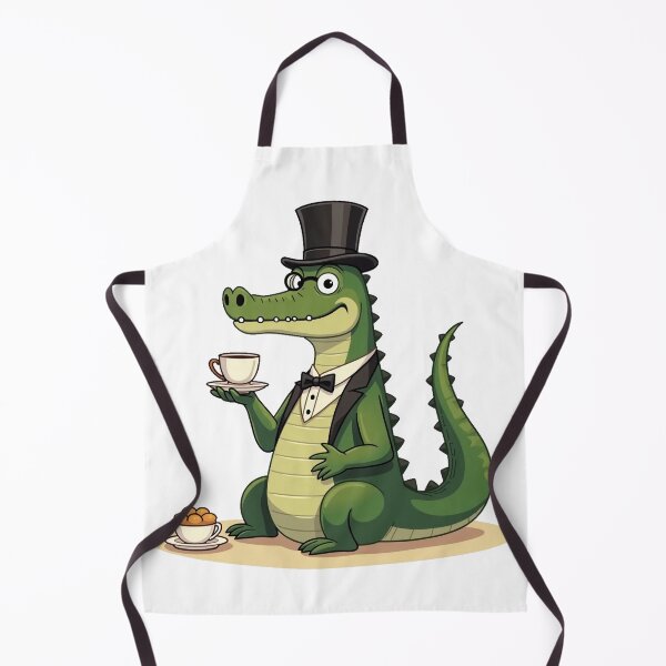 Item preview, Tea Time Crocodile – British Aristocrat Gator Art designed and sold by MzulhilmiZam.