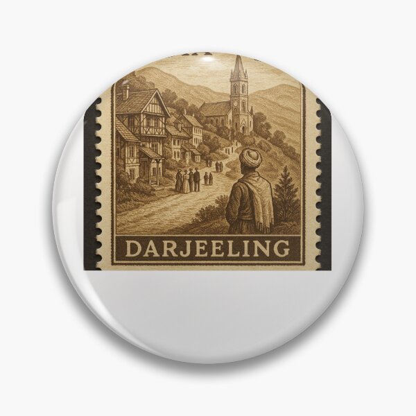 Item preview, Darjeeling Hill Town with St. Andrew's Church and Colonial Houses Stamp designed and sold by Places On Earth.