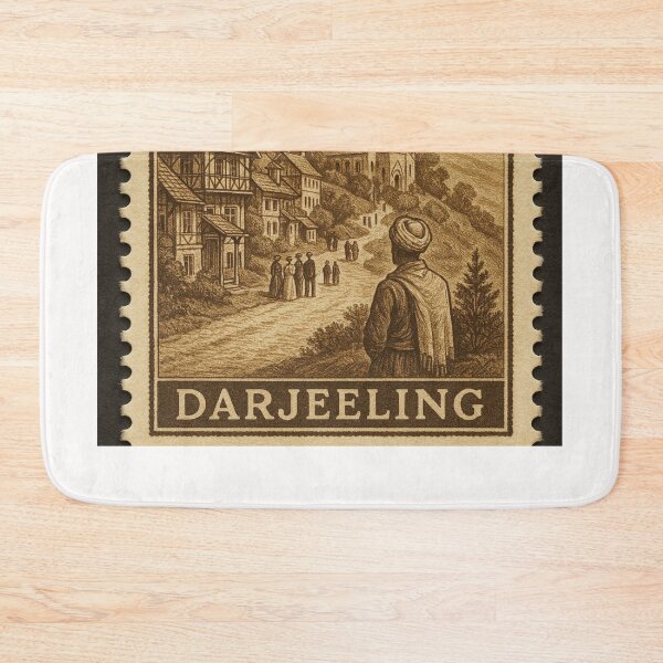 Item preview, Darjeeling Hill Town with St. Andrew's Church and Colonial Houses Stamp designed and sold by Places On Earth.