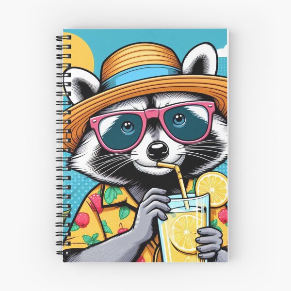 Item preview, Cute raccoon at summer holiday  designed and sold by Dogandesighn.