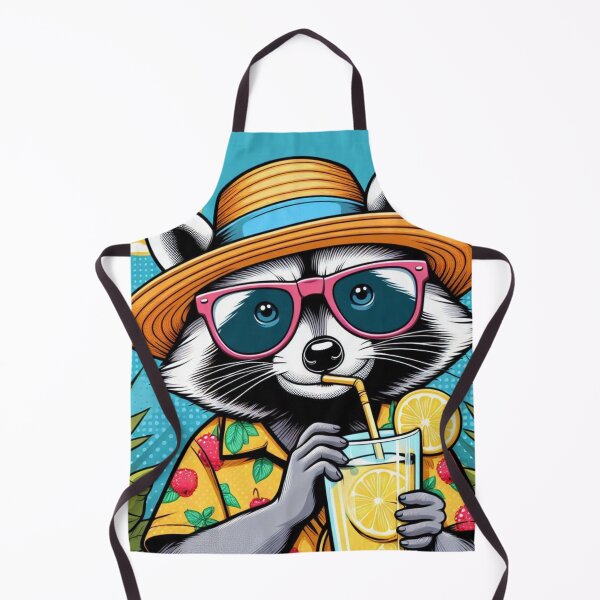 Item preview, Cute raccoon at summer holiday designed and sold by Dogandesighn.