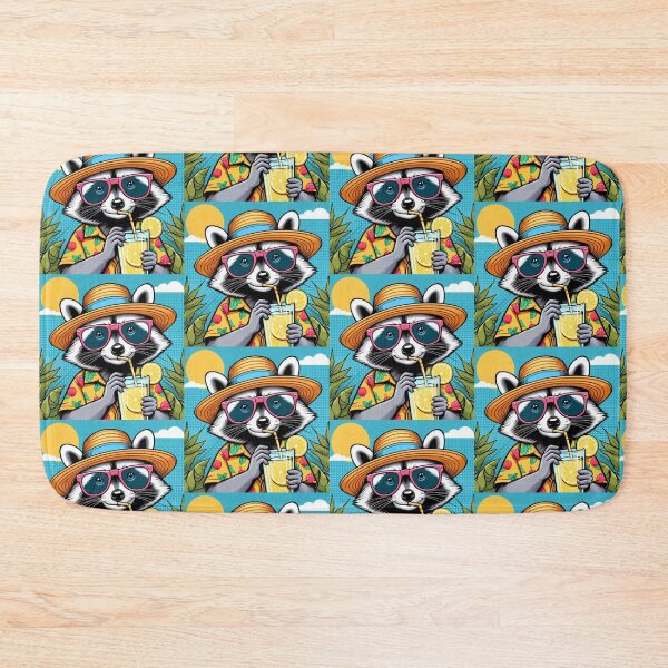 Item preview, Cute raccoon at summer holiday  designed and sold by Dogandesighn.