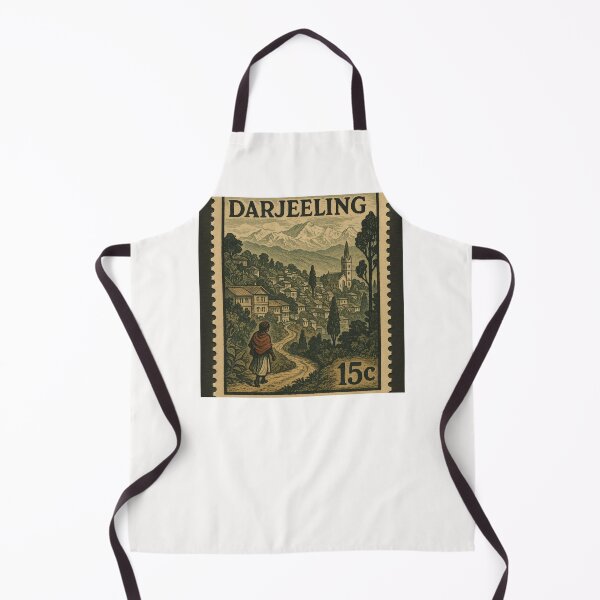 Item preview, Stamp of Mountain View of Darjeeling with Kanchenjunga and Hill Townscape designed and sold by Places On Earth.