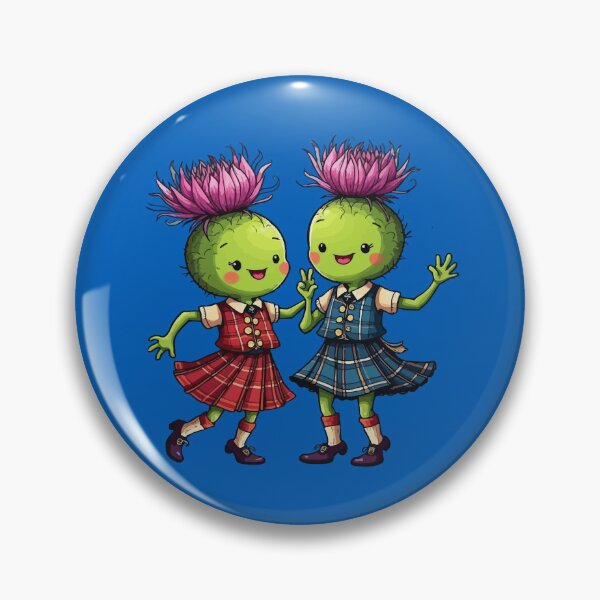 Item preview, Thistles Wearing Plaid Dancing Scottish Ceilidh designed and sold by taiche.